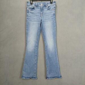 American Eagle Outfitters Jeans Women 28 Blue Denim Stretch Mid Rise Bootcut Leg